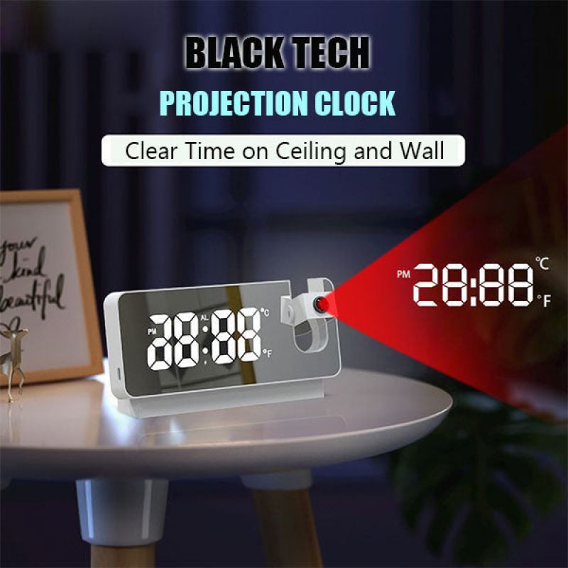 Mirror Projection Alarm Clock